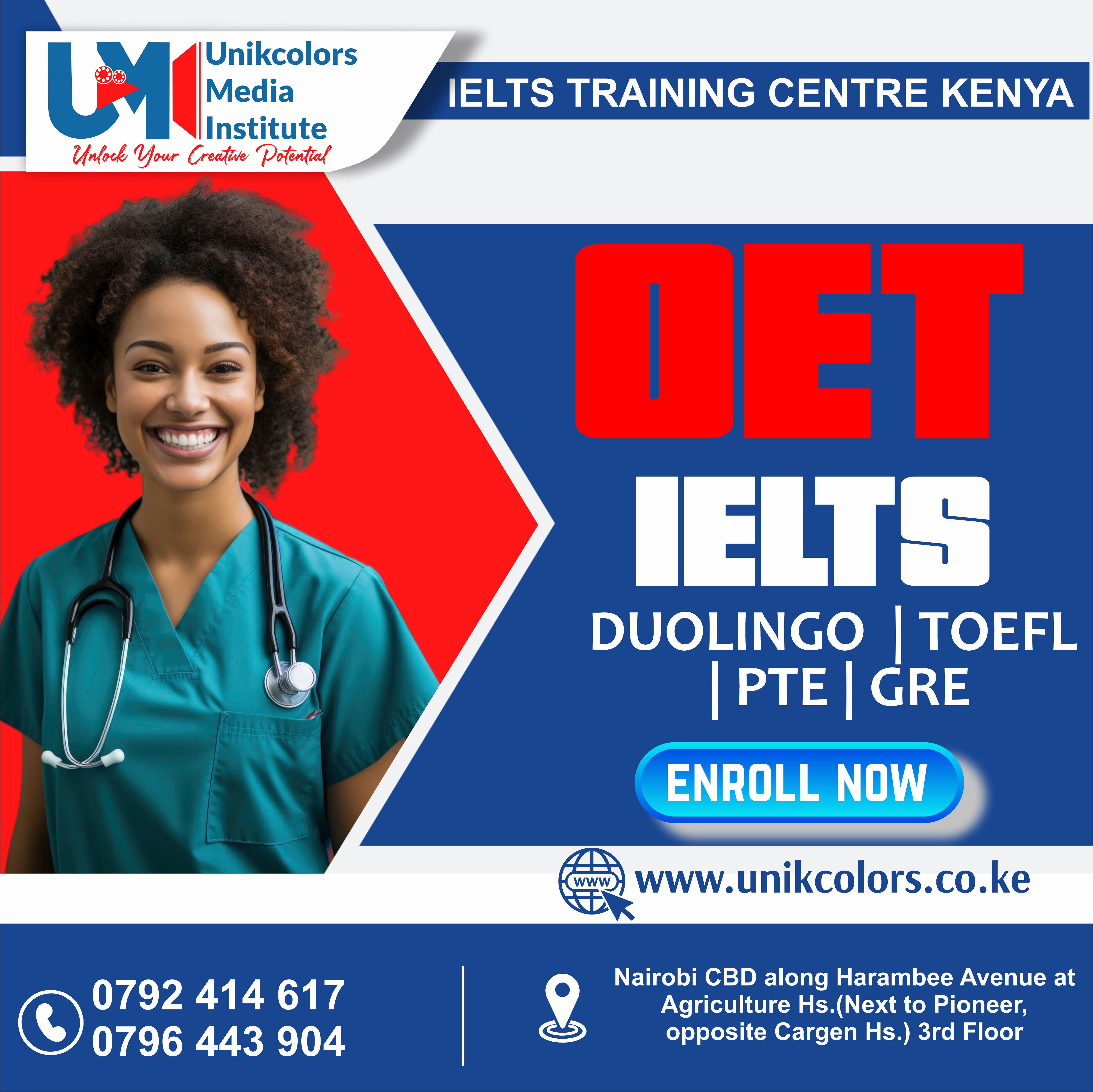 IELTS TRAINING CENTRE KENYA - IELTS PREPARATION | OET | TOEFL | PTE | GRE | DUOLINGO